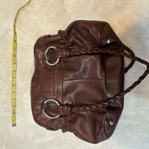 Chocolate Brown B Makowsky Leather Handbag